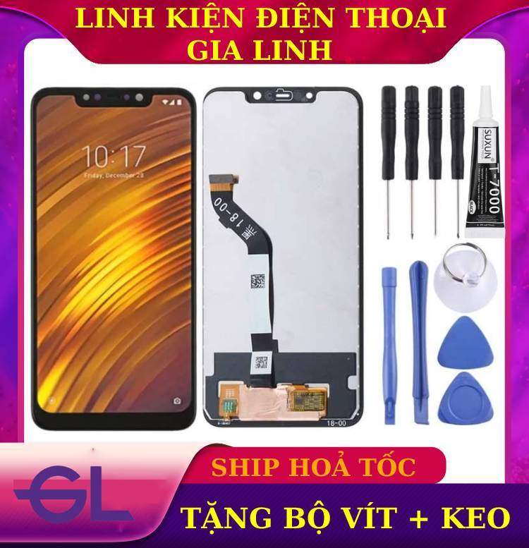 Màn hình xiaomi pocophone f1 zin tặng keo + bộ vít 9 món