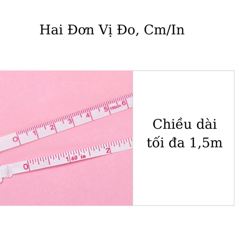 Thước Dây Cuộn Tròn Mini 1.5m Rút Tự Động