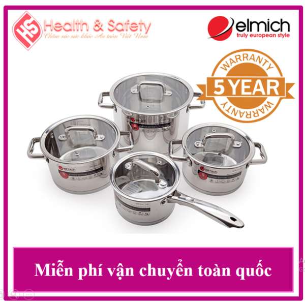 Bộ Nồi Inox Elmich Cao Cấp EL3670 - Bảo Hành 5 Năm