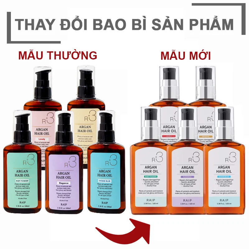 TINH DẦU DƯỠNG TÓC R_3 AGAN HAIR OIL RAIP 100ml dưỡng mềm mượt hương thơm lâu cấp ẩm bóng tóc chắc và khỏe