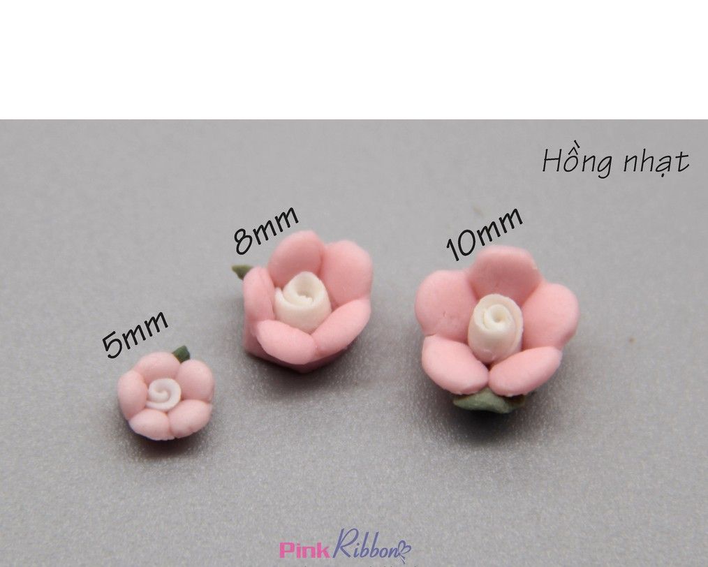 Hoa gốm nhí cỡ 10mm - set 10 bông