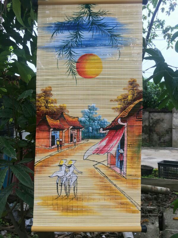 Mành tre vẽ size 30*65cm
