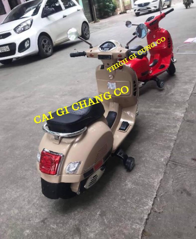XE MÁY ĐIỆN TRẺ EM VESPA BÌNH 12V CỰC KHỎE