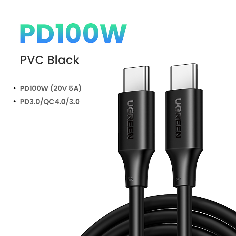 Ugreen usb cable 100w type c to type c pps pd100w usb type c fast charging cable cord qc4.0 usb c for macbook air 2020/macbook pro samsung s23 s22 xiaomi 11t 12t note 10/s10 matebook ipad pro