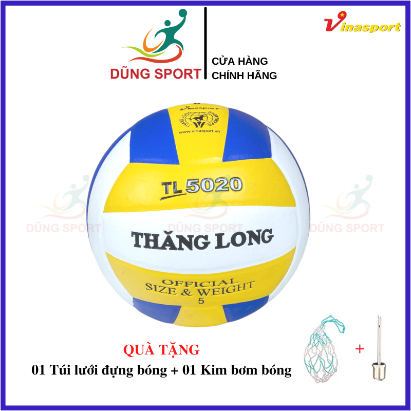 Bóng chuyền Thăng Long 5020 - chất liệu da PVC tiêu chuẩn thi đấu chính