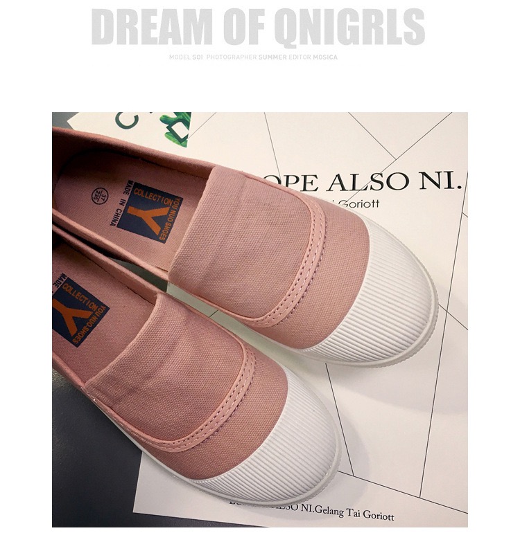 Giày vải slip on phối màu loại đẹp