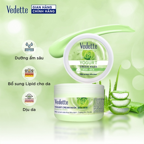 Mặt nạ kem sữa chua Vedette Nha Đam 120mL