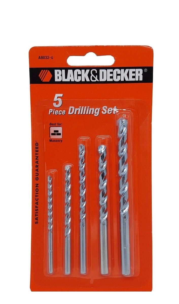 Bộ 5 mũi khoan bê tông  BLACK+DECKER  A8032G