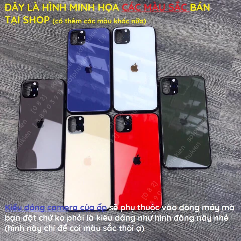 Ốp lưng giả iphone cho Samsung Galaxy A50/A30/A20/A10/M10/M20/M30 mặt lưng phủ bóng ép kính chống bể