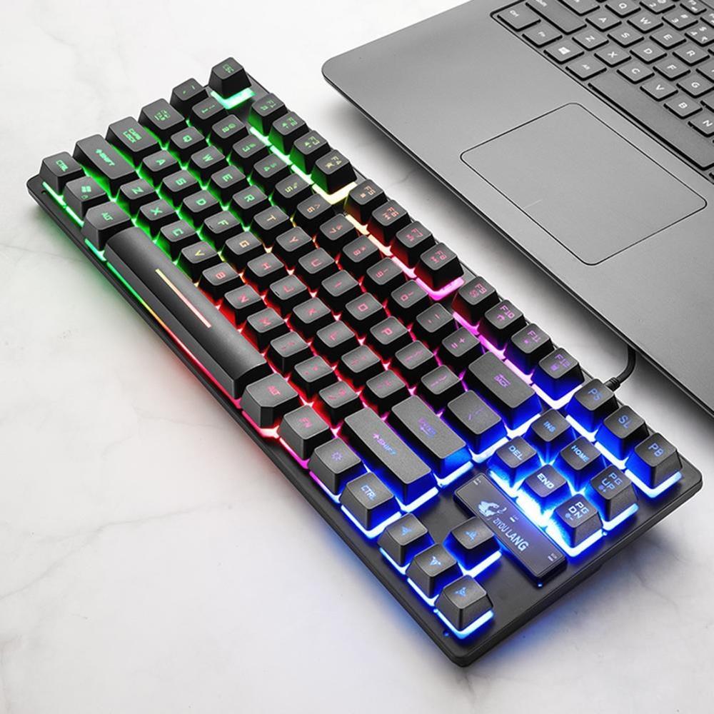 Bàn Phím Giả Cơ 87 Phím Tenkeyless Chuyên Game Có Dây ZIYOU LANG K16 / Bàn Phím XUNFOX K82 Có LED