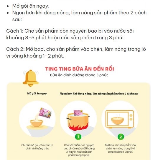 Cháo Tươi Cây Thị ăn liền đủ vị cho Bé từ 7 Tháng