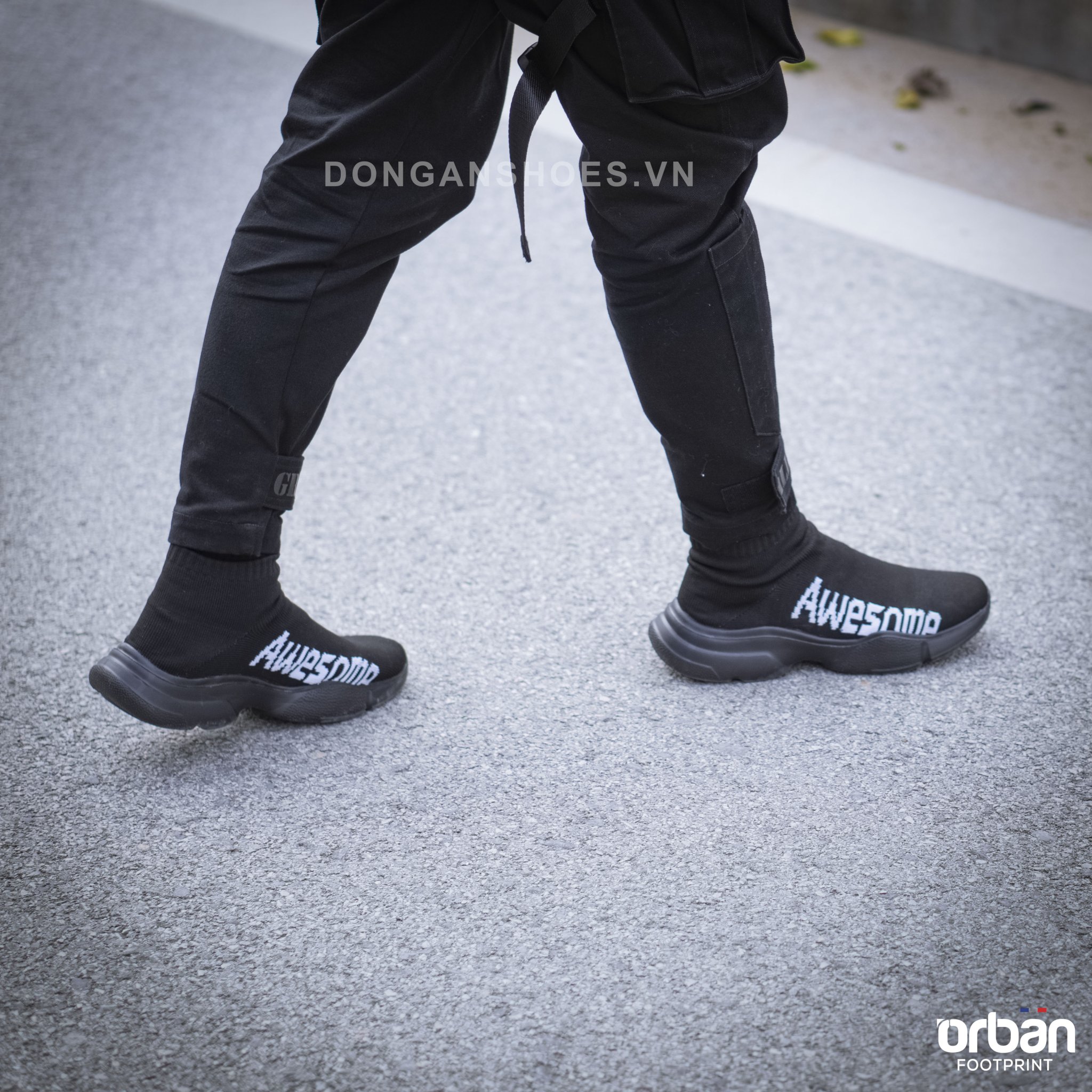 Giày sneaker nam Urban TM1805 màu đen