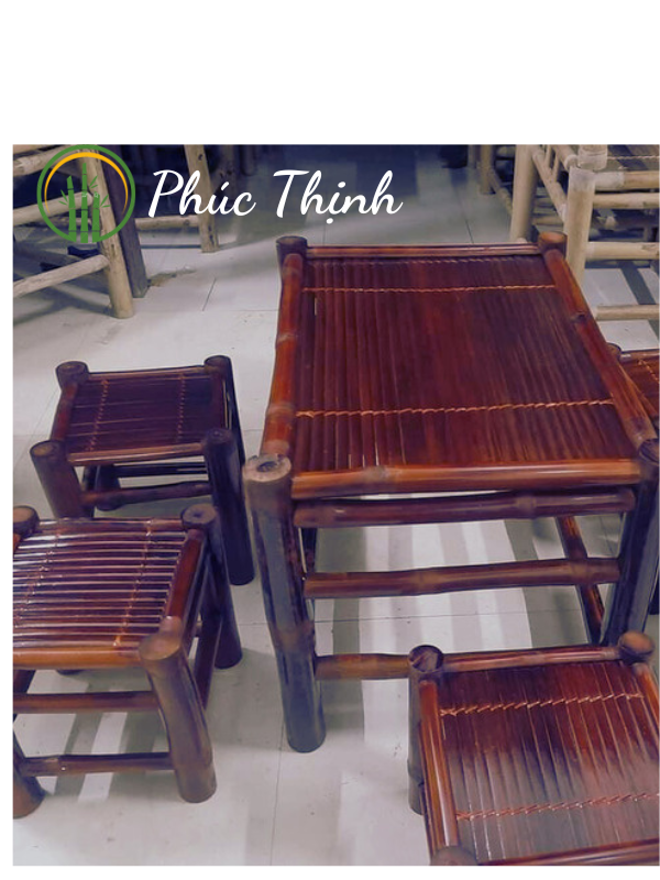 Bàn ghế tre tự nhiên