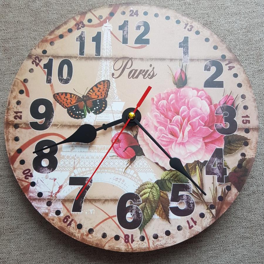 Các mẫu đồng hồ treo tường gỗ vintage bán chạy size 23cm hàng chuẩn cao cấp
