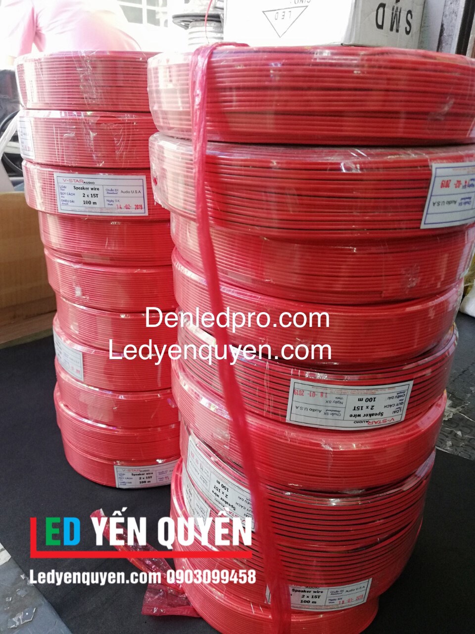 Dây điện đôi đỏ đen cuộn 100m