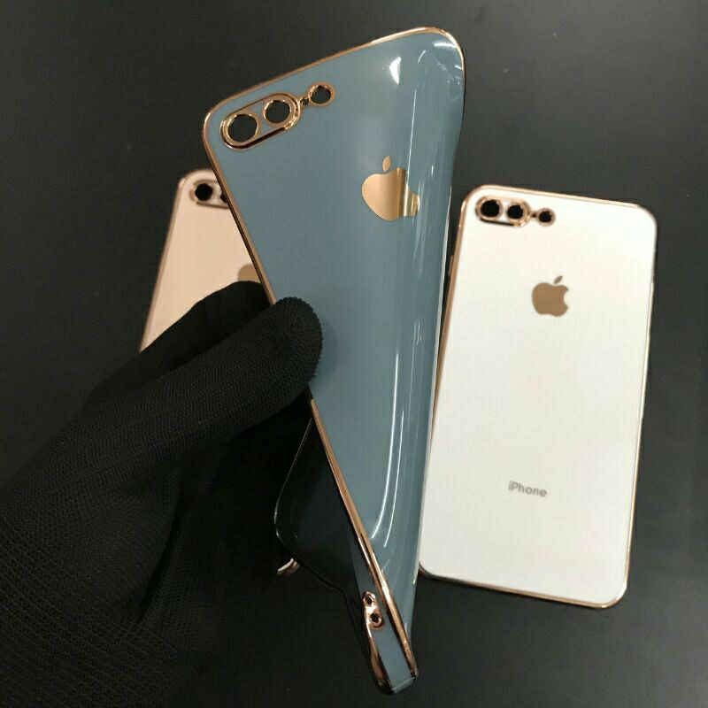 Ốp Lưng iPhone 7/8 Plus/6/6 plus Dẻo Vuông Xi Viền Lên Giả iPhone 12