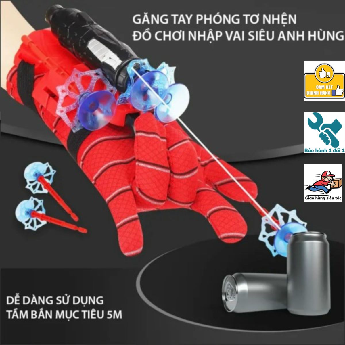 Unique syatem Spider Man Superman gloves flying flares Spider