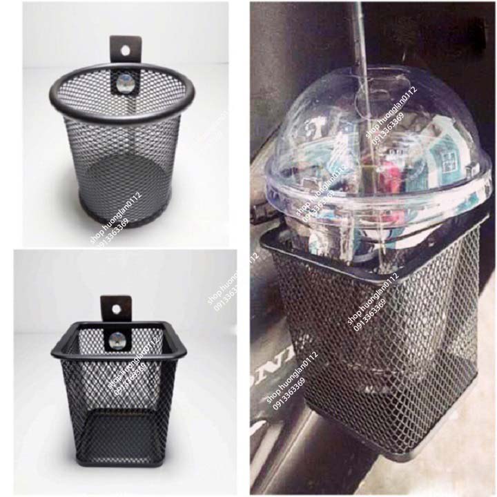 Rổ cạnh xe máy giỏ tròn, vuông giá 1 chiếc