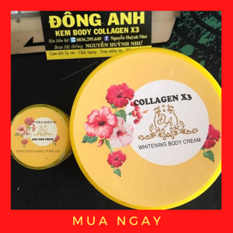 Combo 5 hộp Kem body collagen x3 siêu trắng,thơm nước hoa