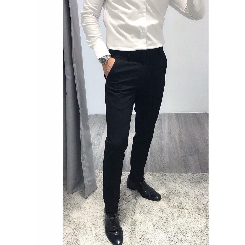 Áo sơ mi trắng nam dài tay vải lụa cotton
