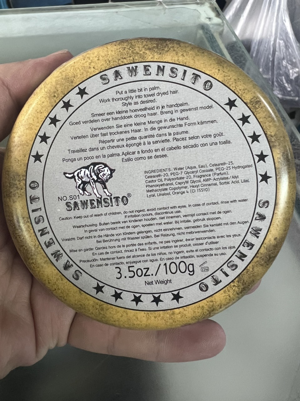 Sáp Vuốt Tóc Nam SAWENSITO WOLF POMADE 100G Đủ 4 Màu