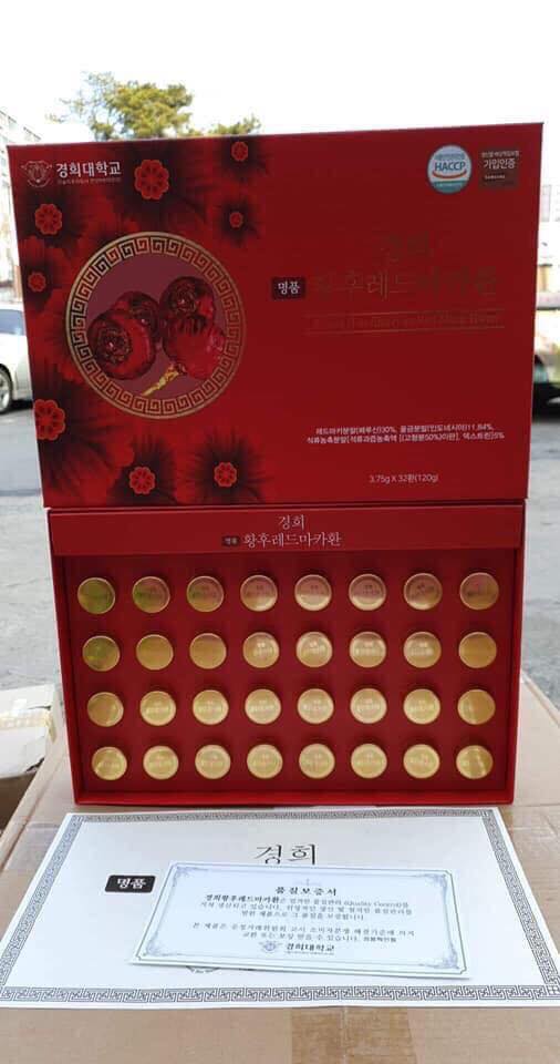 VIÊN UỐNG NỘI TIẾT TỐ NỮ HÀN QUỐC KYUNG HEE EMPRESS RED MACA HWAN HỘP 32 VIÊN