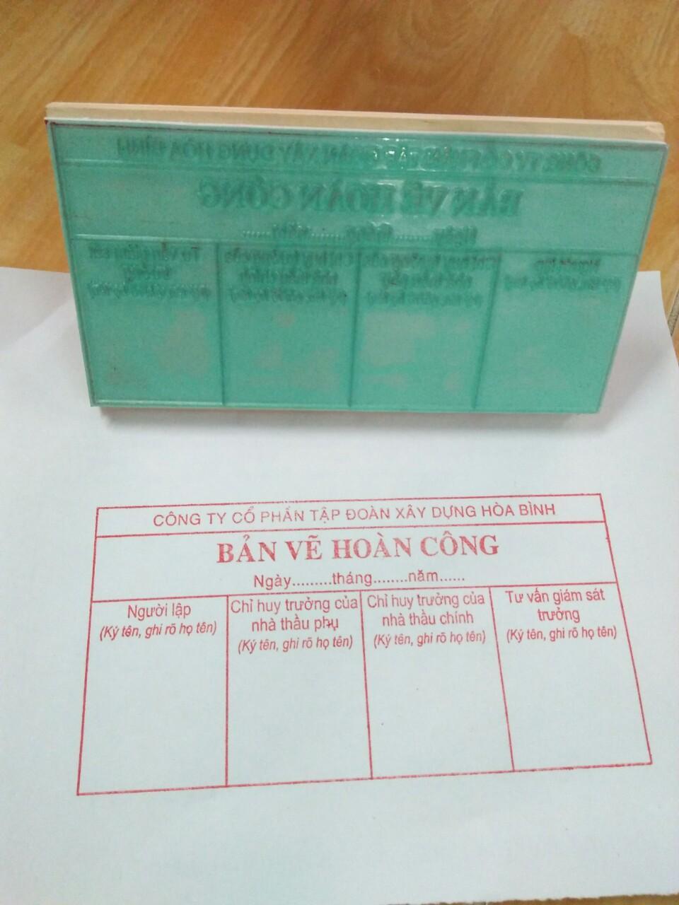 DẤU BẢN VẼ HOÀN CÔNG + TAMPON MỰC