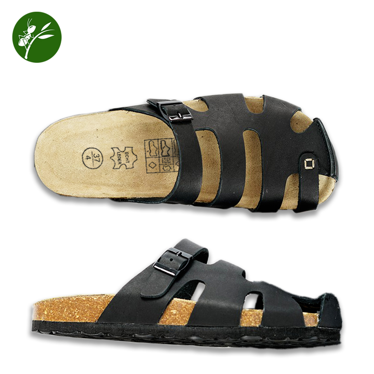 Dép đế trấu Nam Da thật quai rọ (size 35-45)