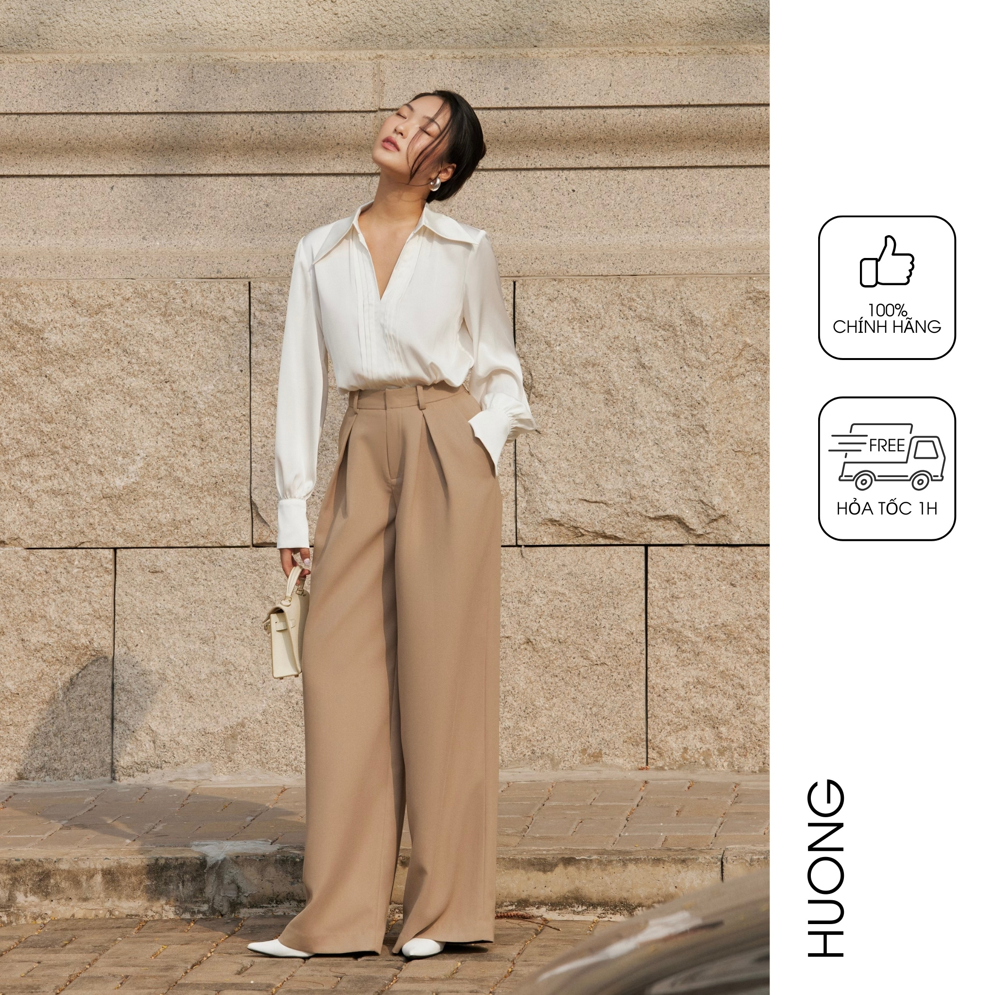Quần suông ống đứng xếp ly huong boutique bsq04