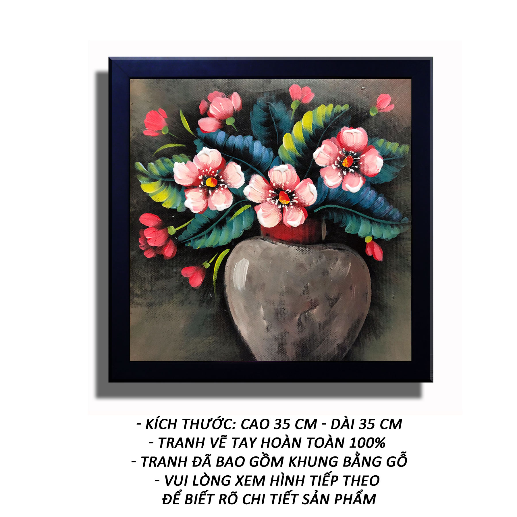 Tranh sơn dầu vẽ - Trăng Quê - Tranh Mỹ Thuật Minh Hiền