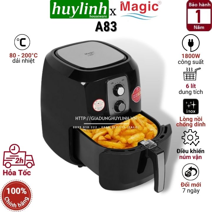 Nồi chiên không dầu Magic A83 - 1800W - 6 lít