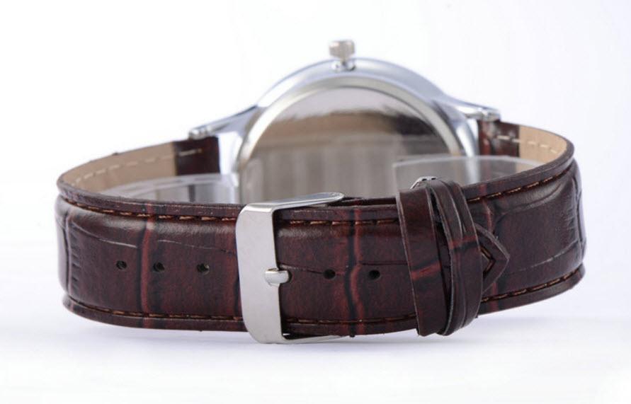 (Extra gift 1 tablets battery worth 20K) clock male face reflective Brown personality