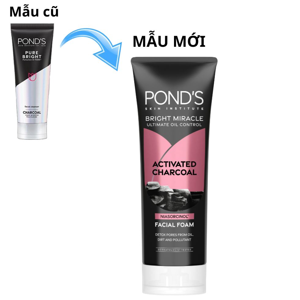 [HCM]Sữa rửa mặt Ponds  tuýp 100gr ( đen)