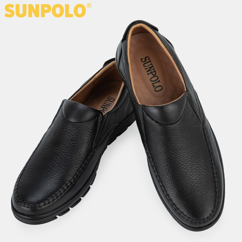 Giày Nam Da Bò Cao Cấp SUNPOLO MU1732 (Đen, Nâu)