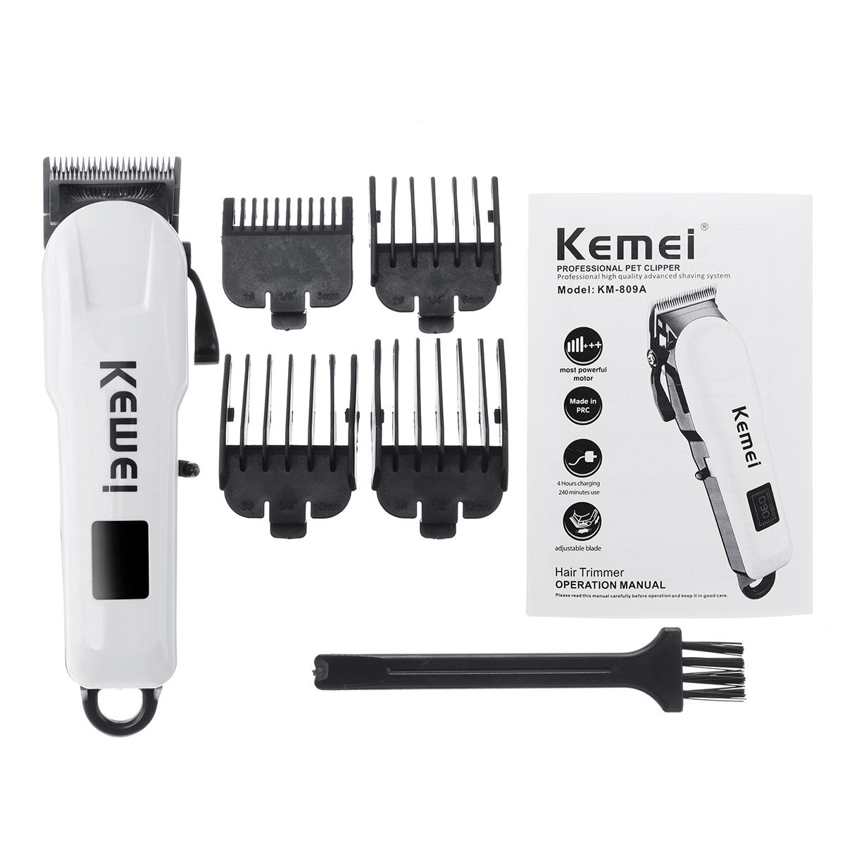 Tông đơ cắt tóc không dây kemei km-809a - rainstore