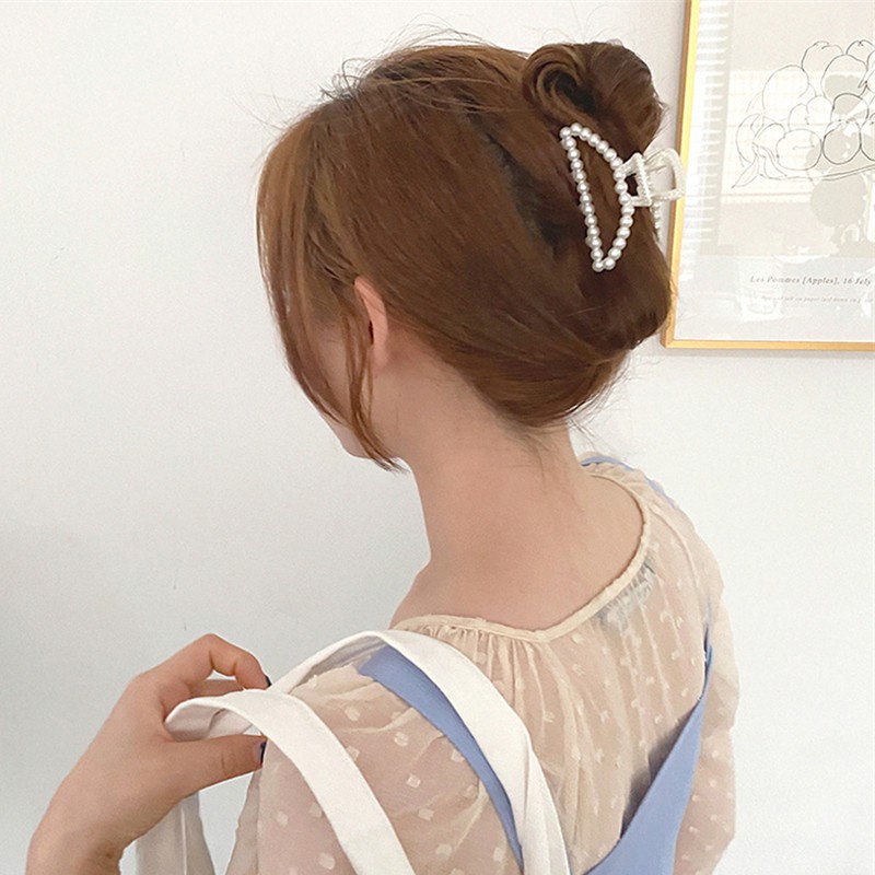 Korean Style Pearl Bow Hair Clip