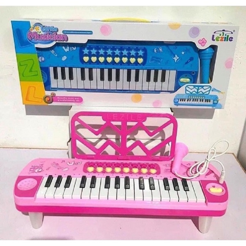 Đàn kèm mic cho Bé Có Đèn Nhạc Và Micro Chuẩn Âm