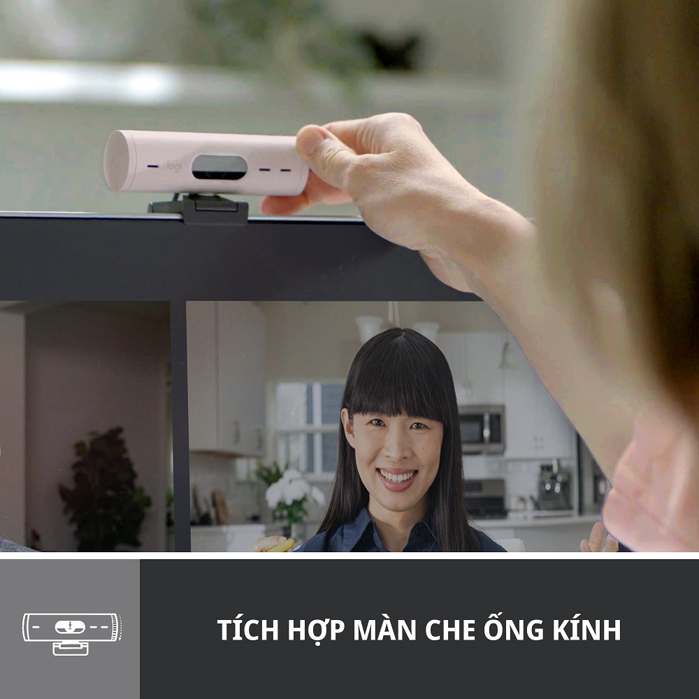 Combo Webcam Logitech Brio 500 và tai nghe Logitech Zone Vibe 100