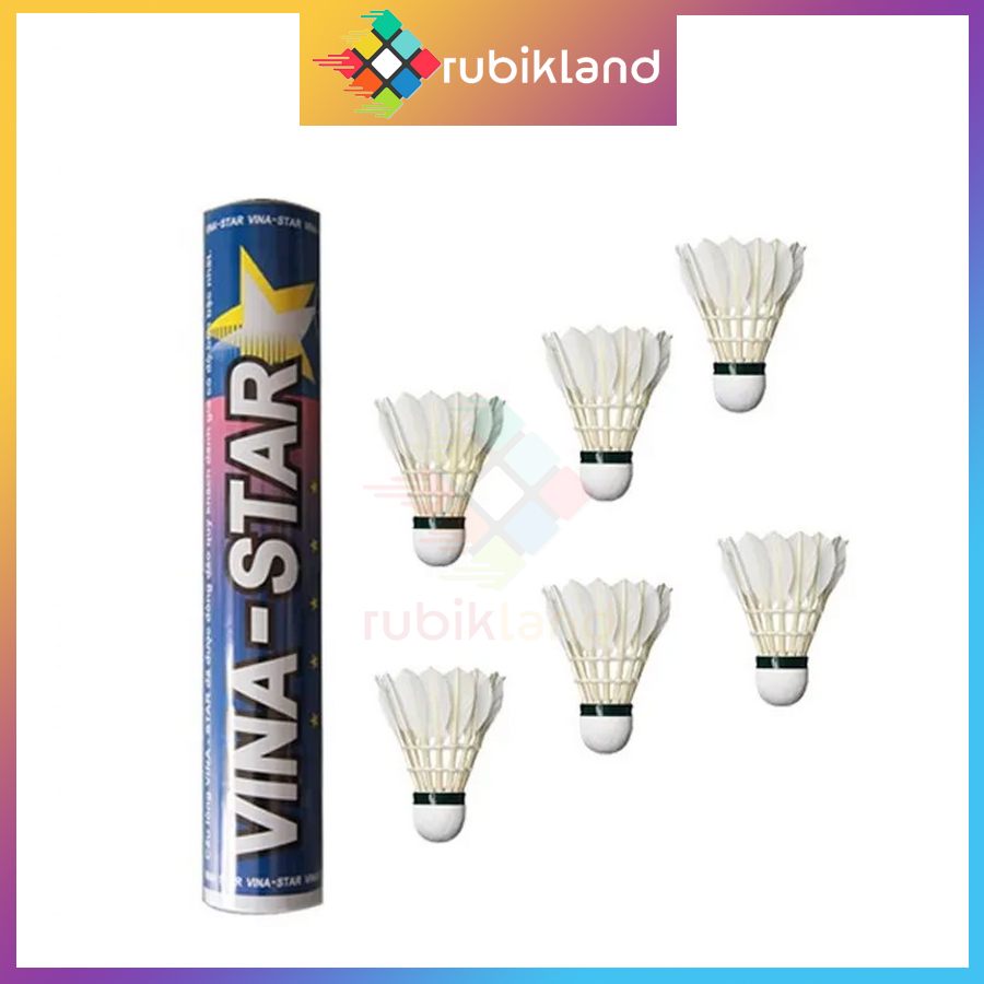Ống cầu lông vinastar xanh đỏ chất lượng cao 12 trái quả cầu lông dùng tập luyện thi đấu phụ kiện