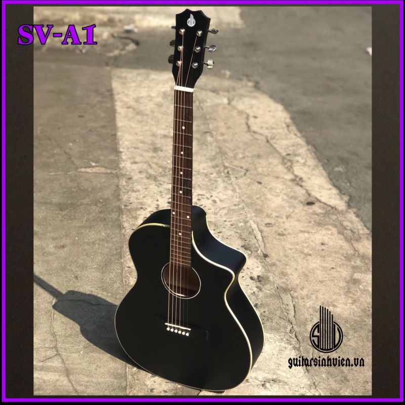 Đàn guitar acoustic SVA1 có ty chống cong - Đàn tập chơi cho bạn mới - Tặng phụ kiện - Bảo hành 1 năm