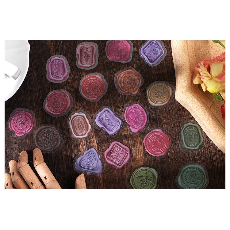 Infeel.me Miếng dán sticker trang trí sổ tay hình con dấu