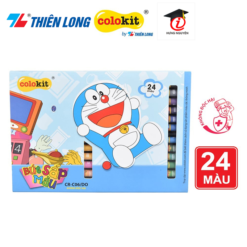 Sáp 24 màu thiên long colokit doraemon cr-c06/do