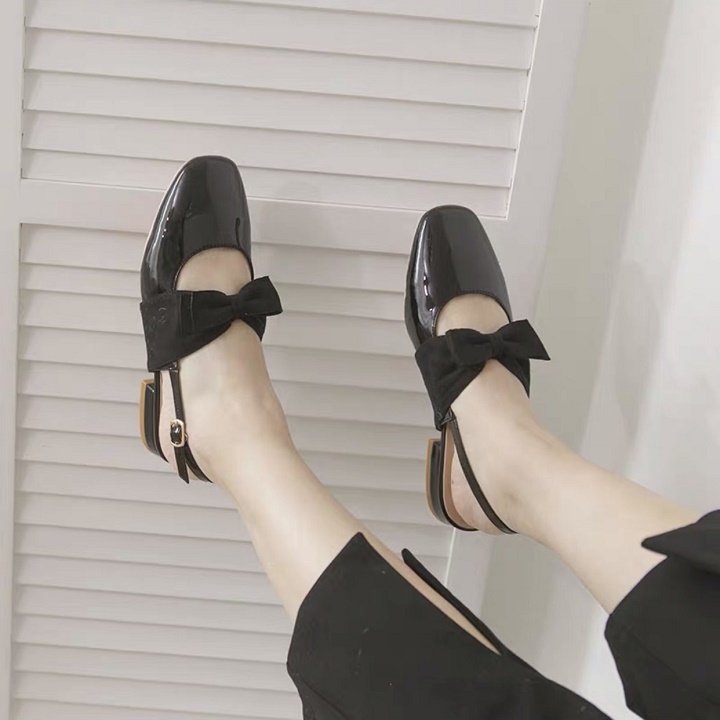 Giày búp bê da bóng l giày tiểu thư