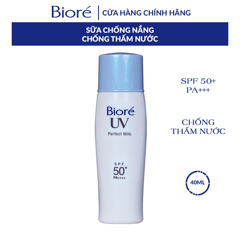 [HCM]Sữa Chống Nắng Biore Chống Thấm Nước 40ml (màu xanh )