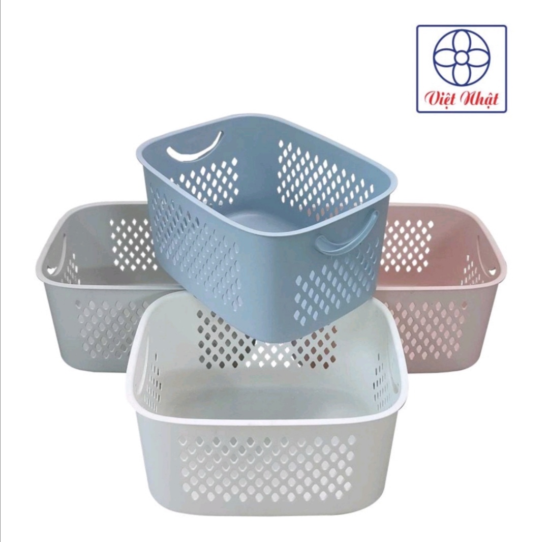 Giỏ đựng đồ đa năng có quai xách nhựa Việt Nhật. Giỏ đựng quần áo.