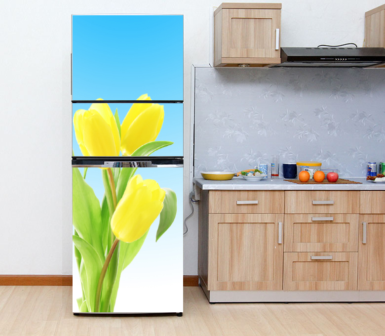 [HCM]decal dán trang trí tủ lạnh - hoa tulip