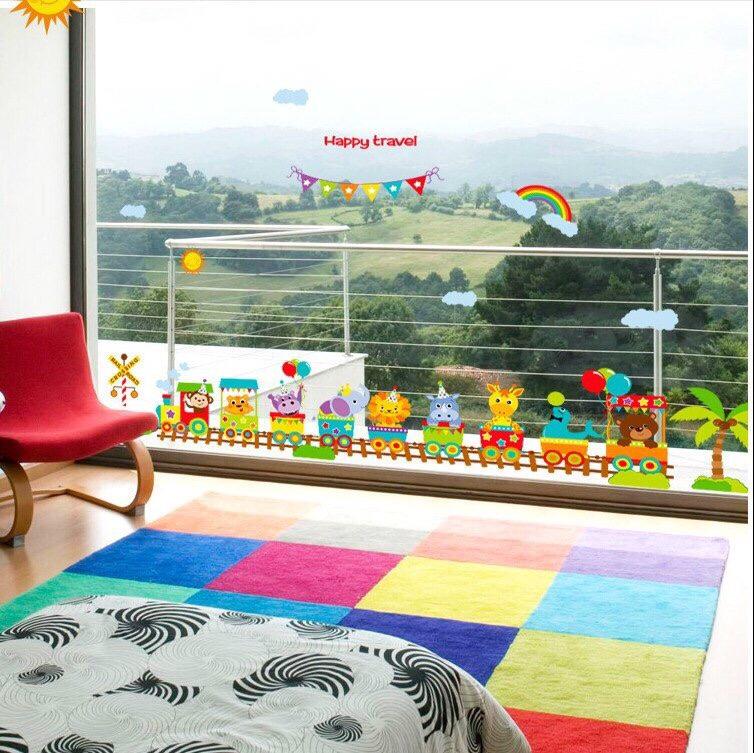 [HCM]Decal dán tường hình thú đoàn tàu