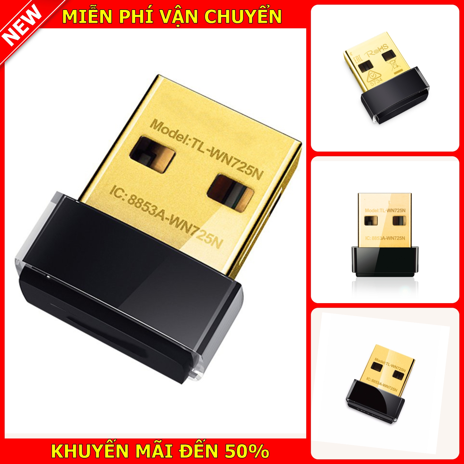 Usb thu bắt sóng wifi dùng cho máy tính và laptop tốc độ 150Mbps bắt sóng xa ổn định thiết kế nhỏ gọn màu đen bảo hành 12 tháng