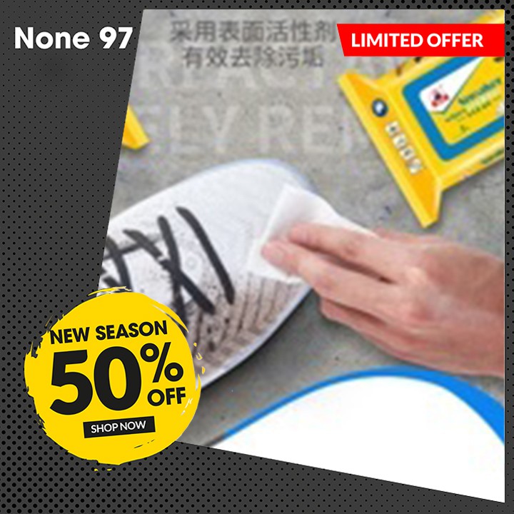 Giấy ướt lau giày Sneaker Nhật Bản 1 gói 30 tờ