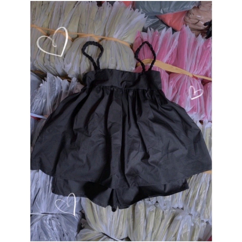 Set đồ nữ áo babydoll 2 dây kèm quần